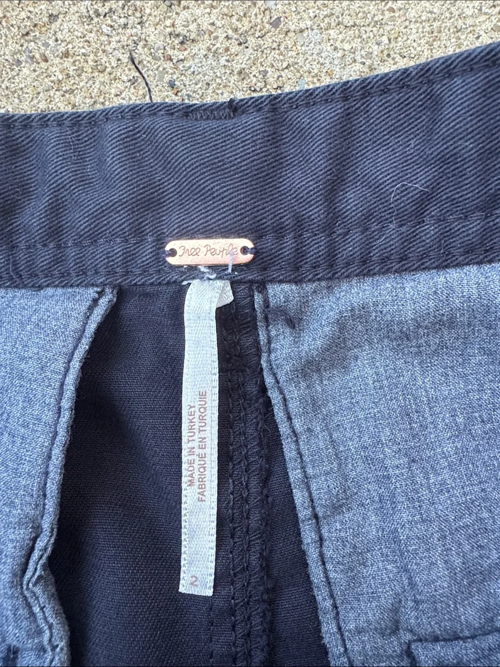 Free People Black Denim Pants Size 2